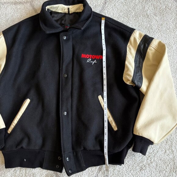 Rare Vintage 90s 'Motown Cafe' Las Vegas Leather Varsity Jacket Iconic - Picture 4 of 13
